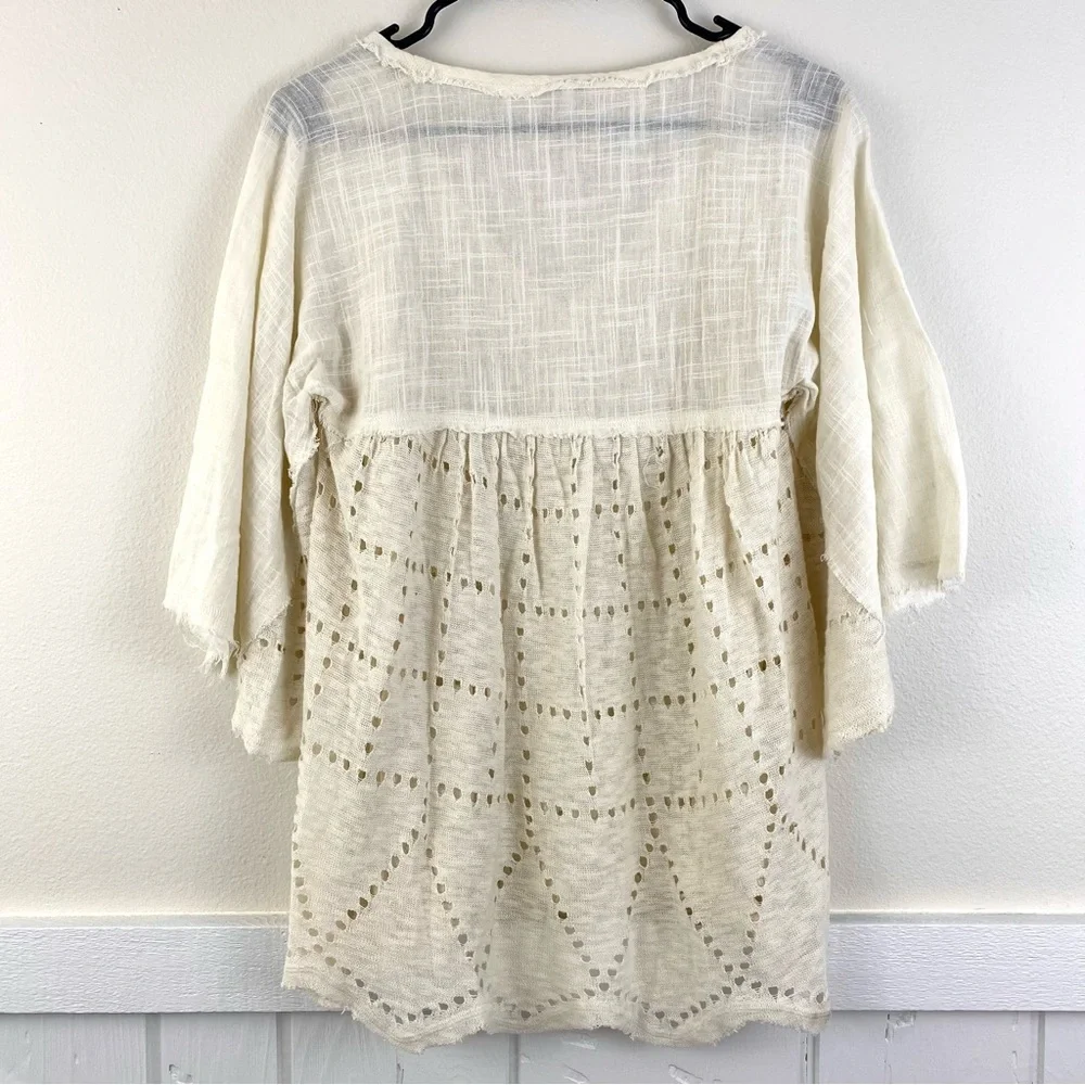 Free People Summer Lovin Knit Oversized Top — Cream (XS) - Picture 3 of 5